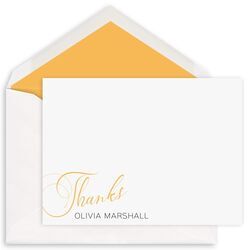 Thanks Flat Thank You Note Cards